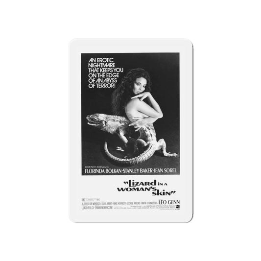 A LIZARD IN A WOMANS SKIN 1971 Movie Poster - Die-Cut Magnet-6 × 6"-The Sticker Space