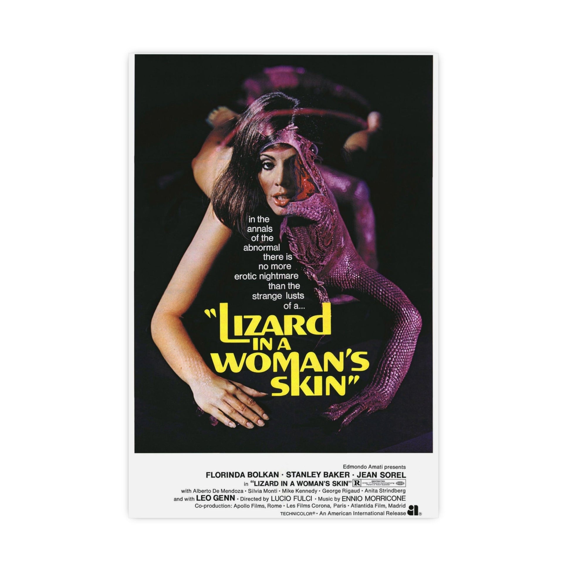 A LIZARD IN A WOMANS SKIN (2) 1971 - Paper Movie Poster-16″ x 24″ (Vertical)-The Sticker Space