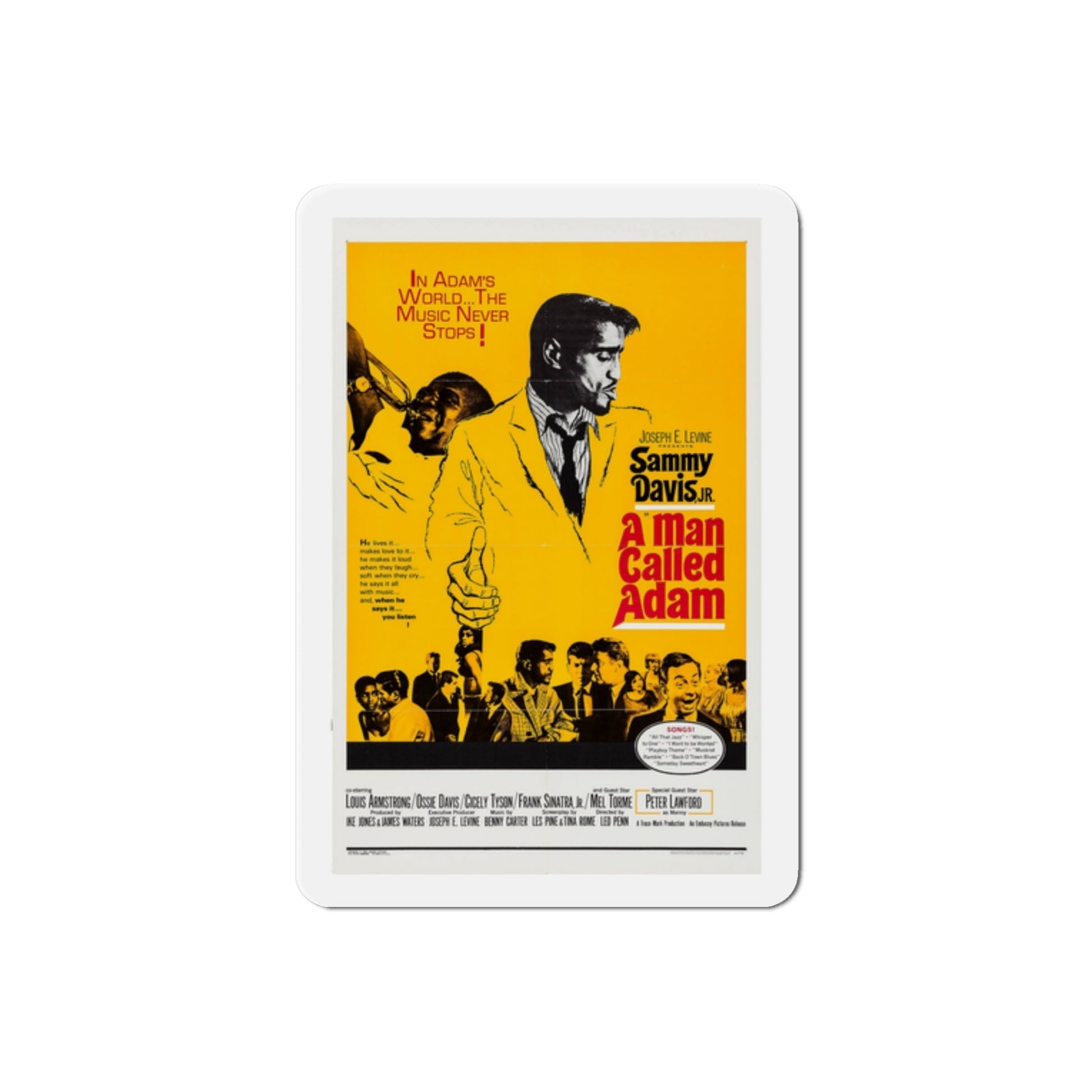 A Man Called Adam 1966 Movie Poster Die-Cut Magnet-2 Inch-The Sticker Space