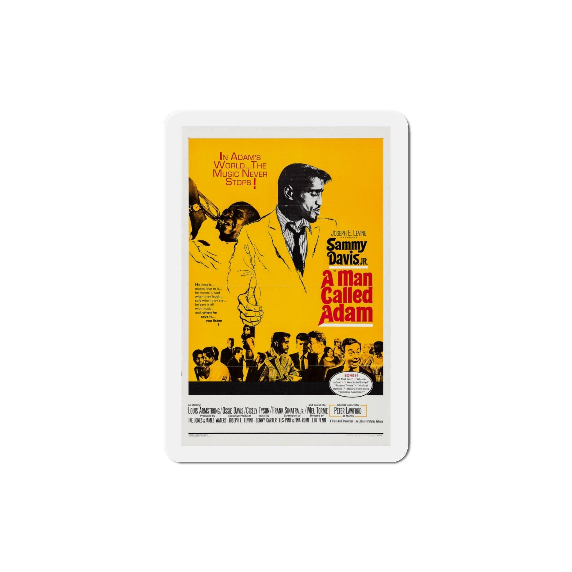 A Man Called Adam 1966 Movie Poster Die-Cut Magnet-4 Inch-The Sticker Space