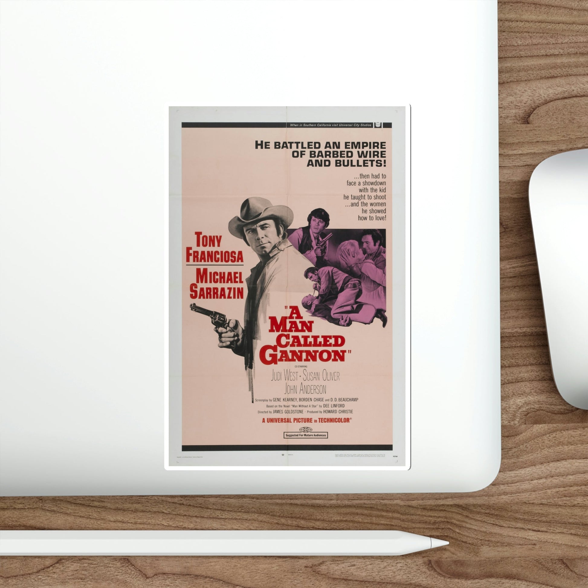 A Man Called Gannon 1968 Movie Poster STICKER Vinyl Die-Cut Decal-The Sticker Space