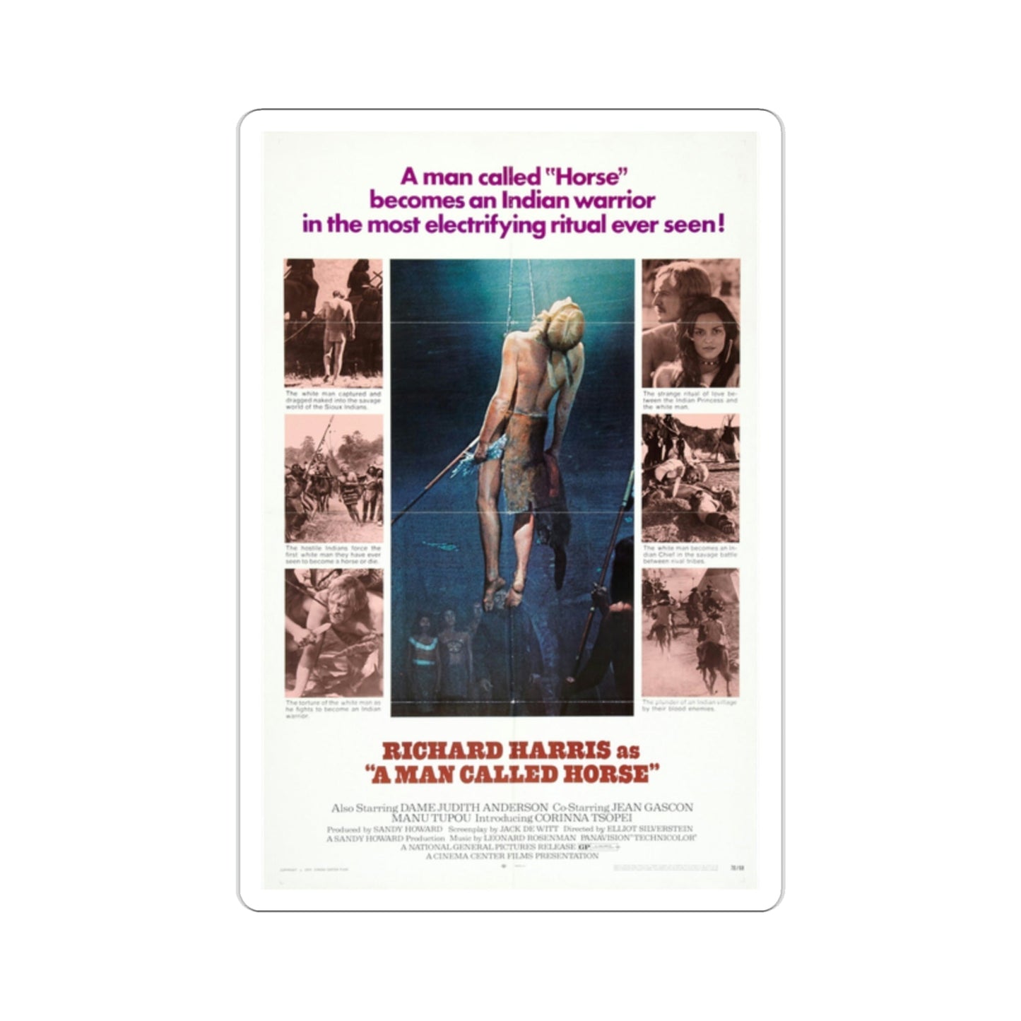 A Man Called Horse 1970 Movie Poster STICKER Vinyl Die-Cut Decal-2 Inch-The Sticker Space