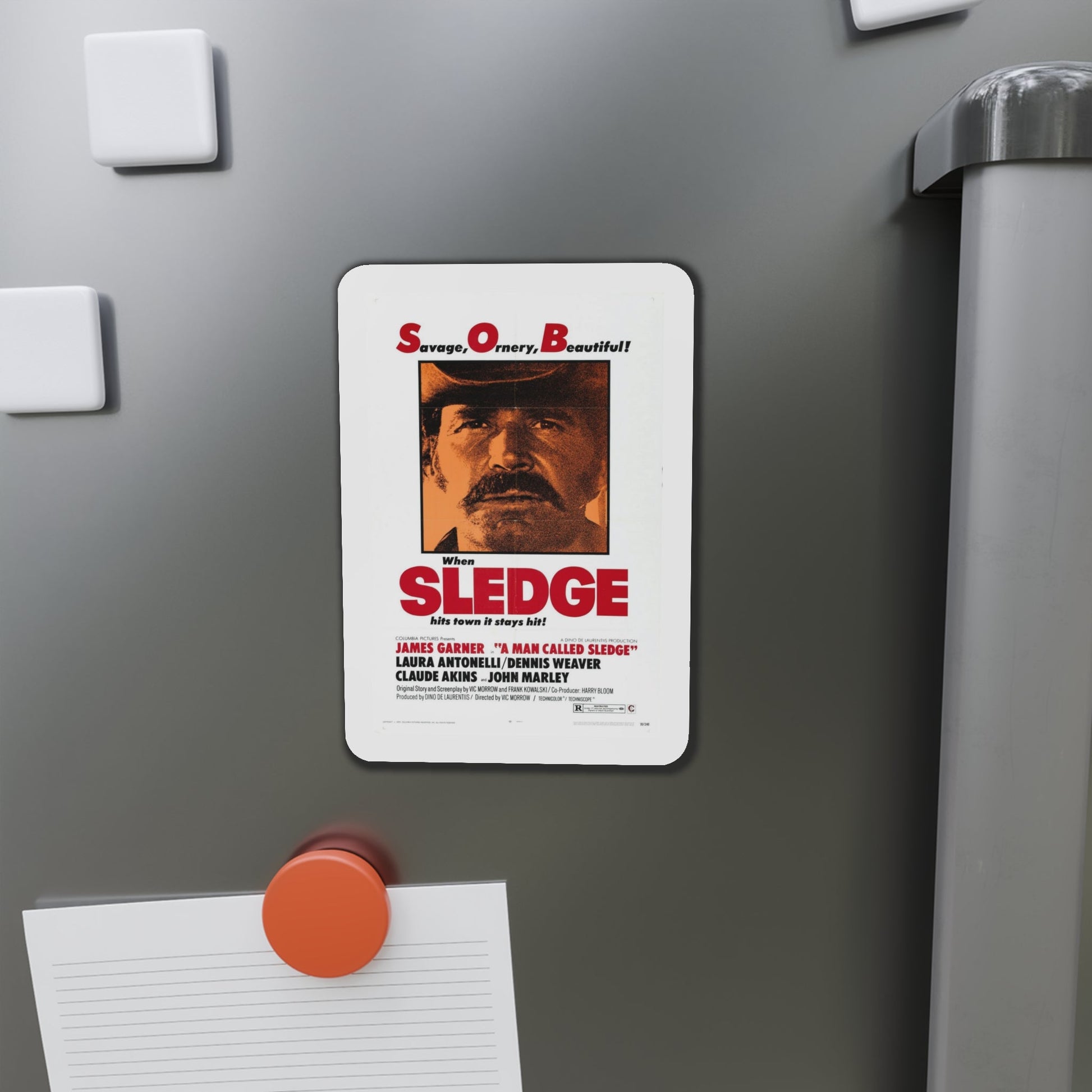 A Man Called Sledge 1970 Movie Poster Die-Cut Magnet-The Sticker Space