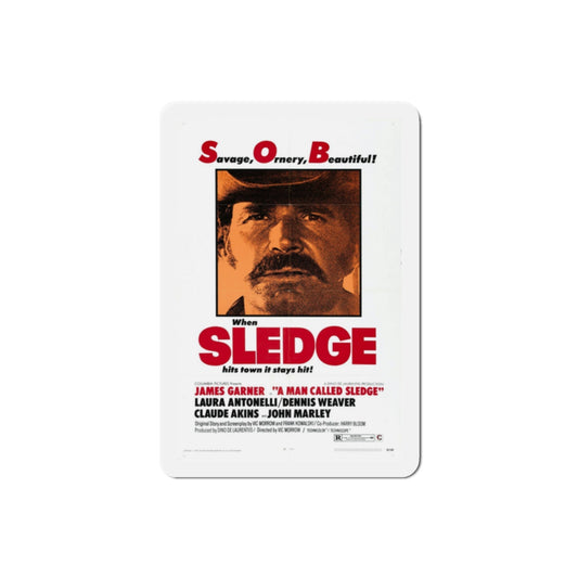 A Man Called Sledge 1970 Movie Poster Die-Cut Magnet-2 Inch-The Sticker Space