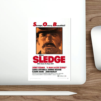 A Man Called Sledge 1970 Movie Poster STICKER Vinyl Die-Cut Decal-The Sticker Space