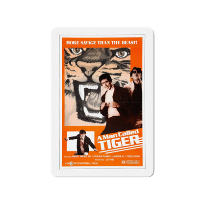 A MAN CALLED TIGER 1973 Movie Poster - Die-Cut Magnet-3" x 3"-The Sticker Space