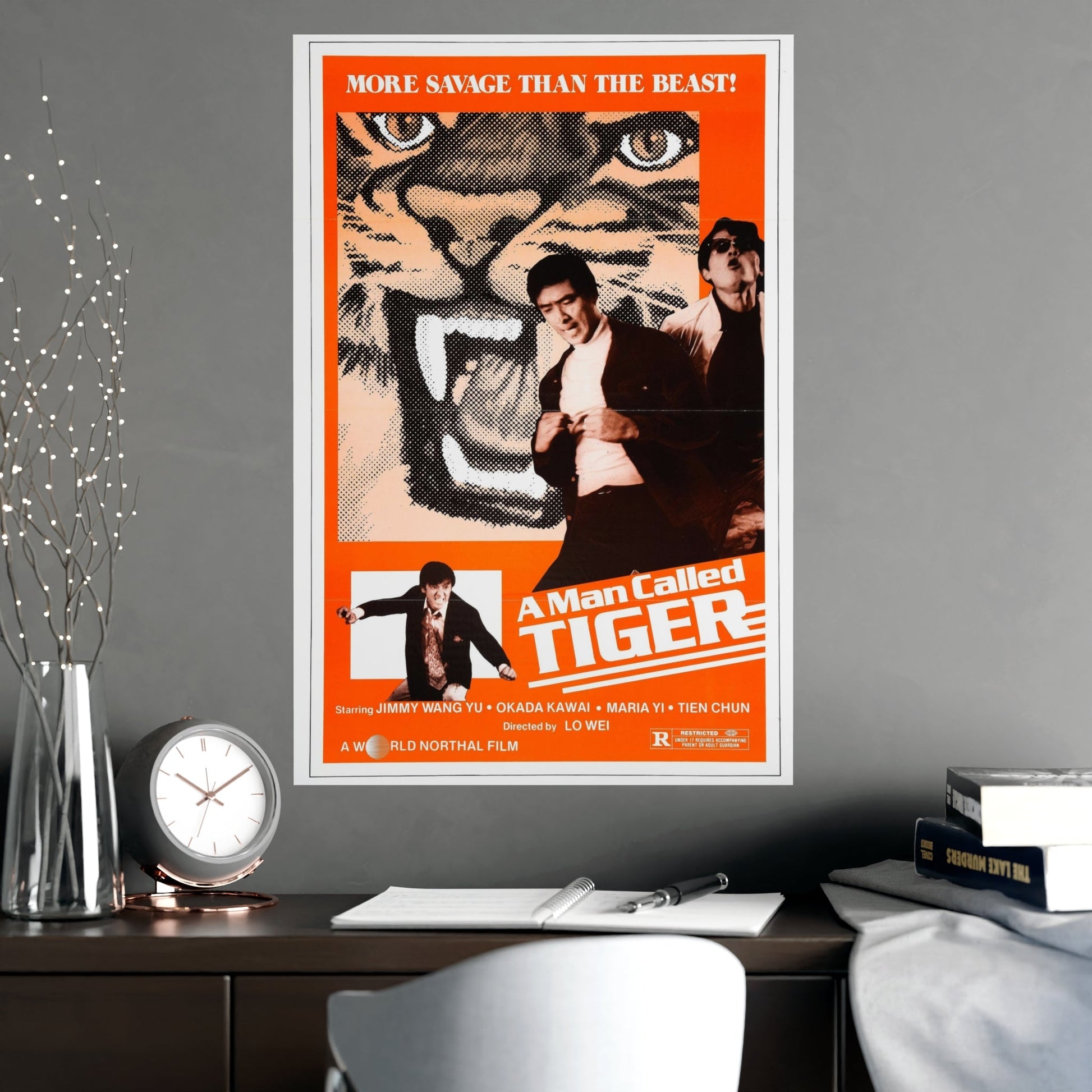 A MAN CALLED TIGER 1973 - Paper Movie Poster-The Sticker Space
