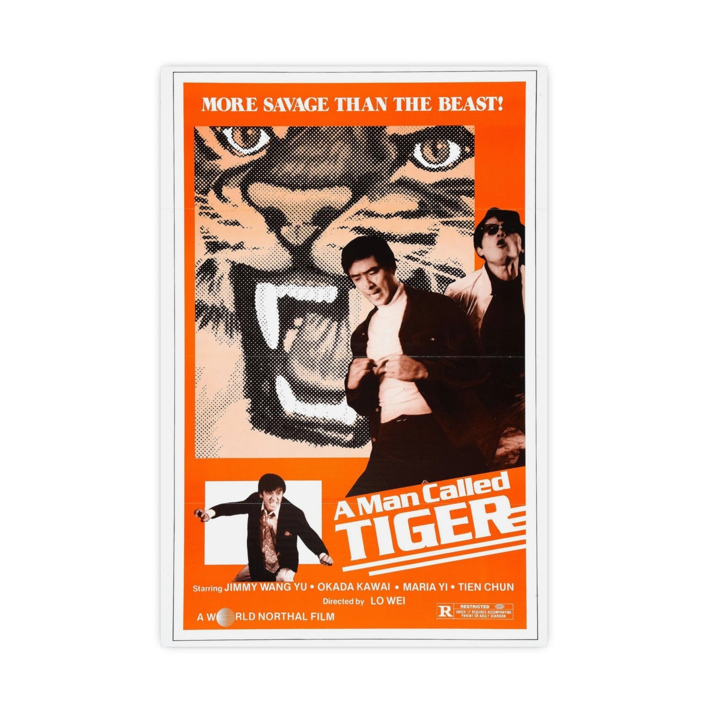 A MAN CALLED TIGER 1973 - Paper Movie Poster-16″ x 24″ (Vertical)-The Sticker Space