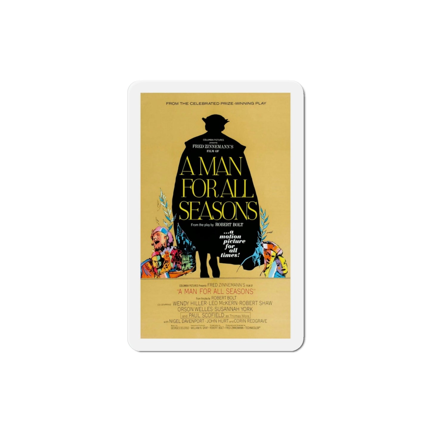 A Man for All Seasons 1966 Movie Poster Die-Cut Magnet-3 Inch-The Sticker Space