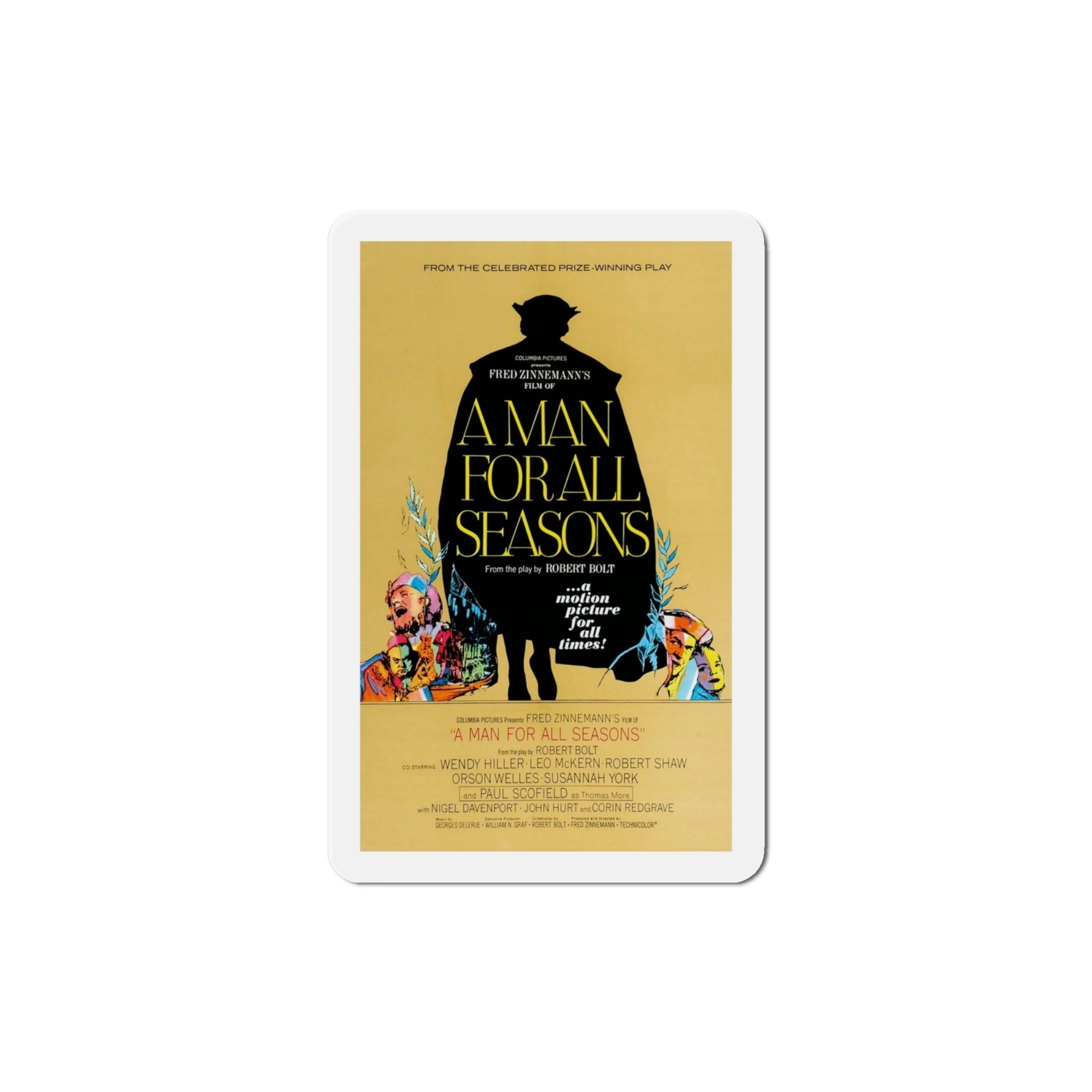 A Man for All Seasons 1966 Movie Poster Die-Cut Magnet-4 Inch-The Sticker Space