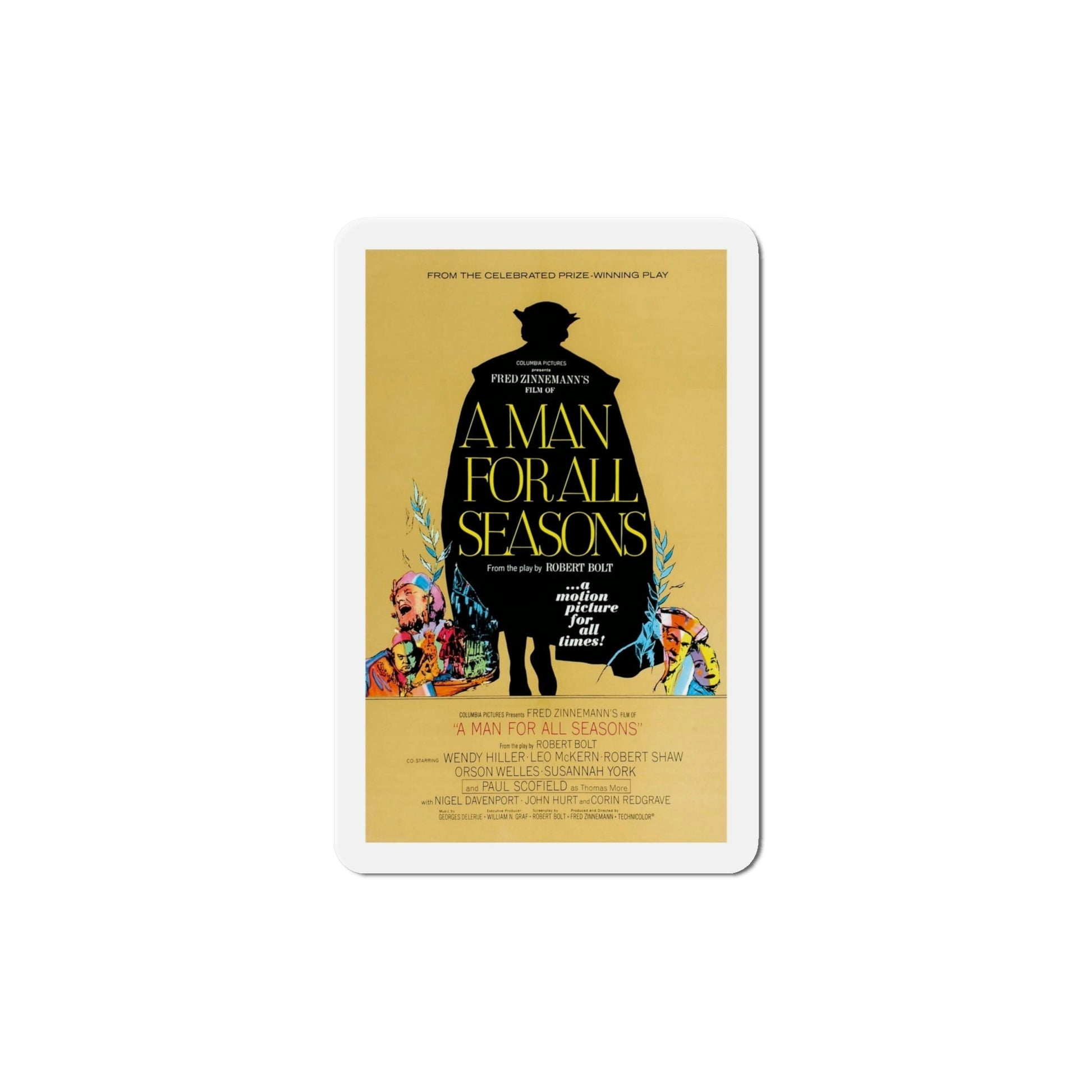 A Man for All Seasons 1966 Movie Poster Die-Cut Magnet-6 Inch-The Sticker Space