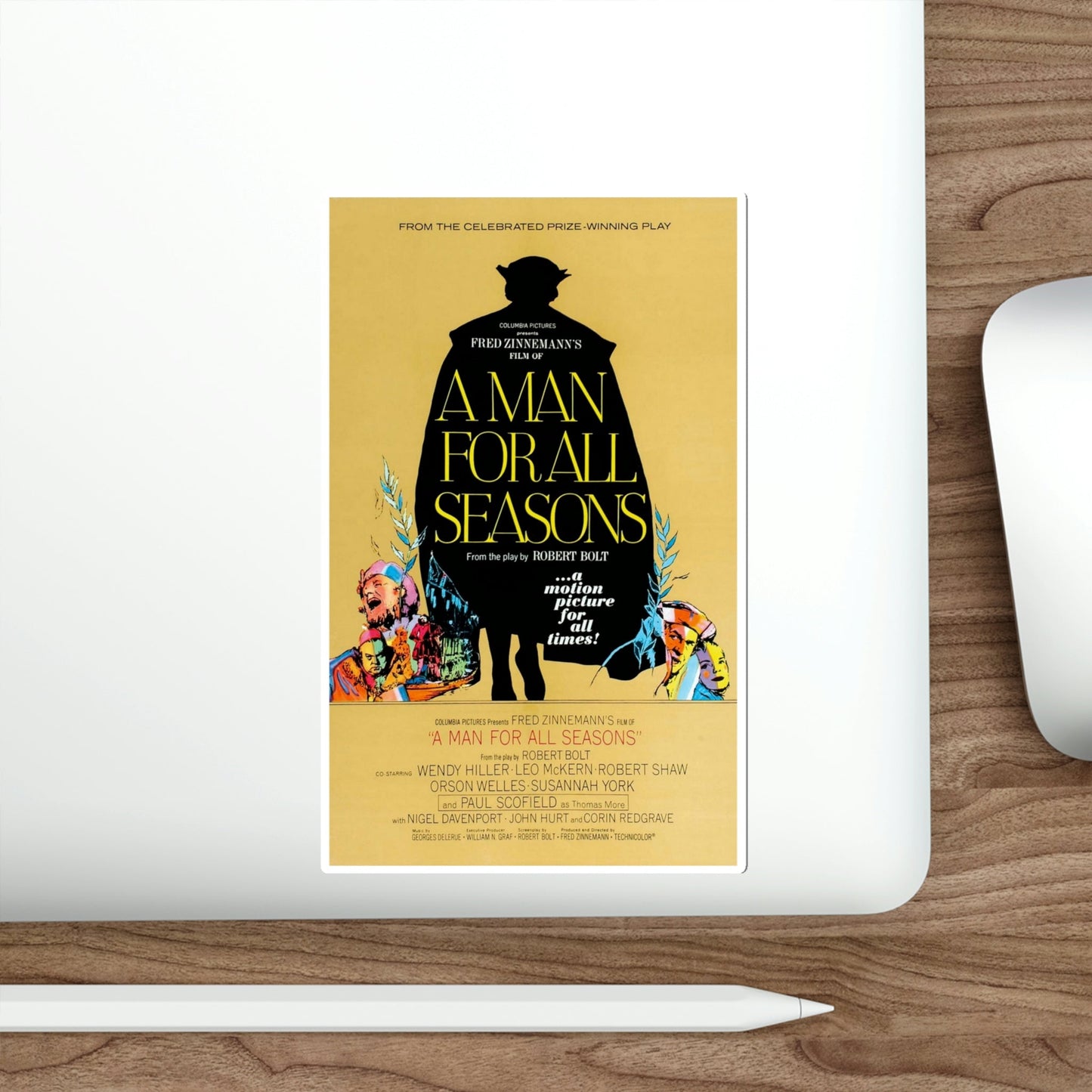 A Man for All Seasons 1966 Movie Poster STICKER Vinyl Die-Cut Decal-The Sticker Space