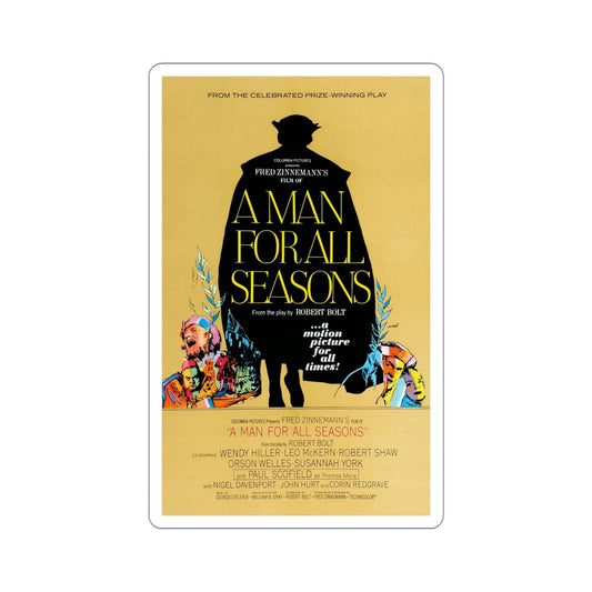 A Man for All Seasons 1966 Movie Poster STICKER Vinyl Die-Cut Decal-6 Inch-The Sticker Space