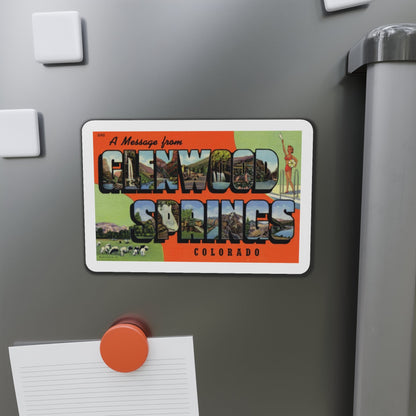 A Message From Glenwood Springs Colorado (Greeting Postcards) Die-Cut Magnet-The Sticker Space