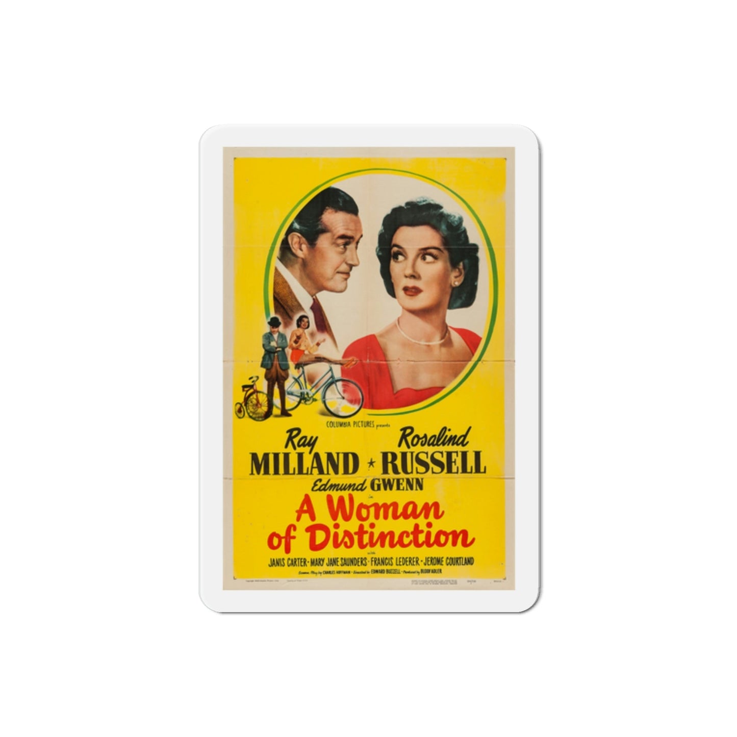 A Woman of Distinction 1950 Movie Poster Die-Cut Magnet-2 Inch-The Sticker Space