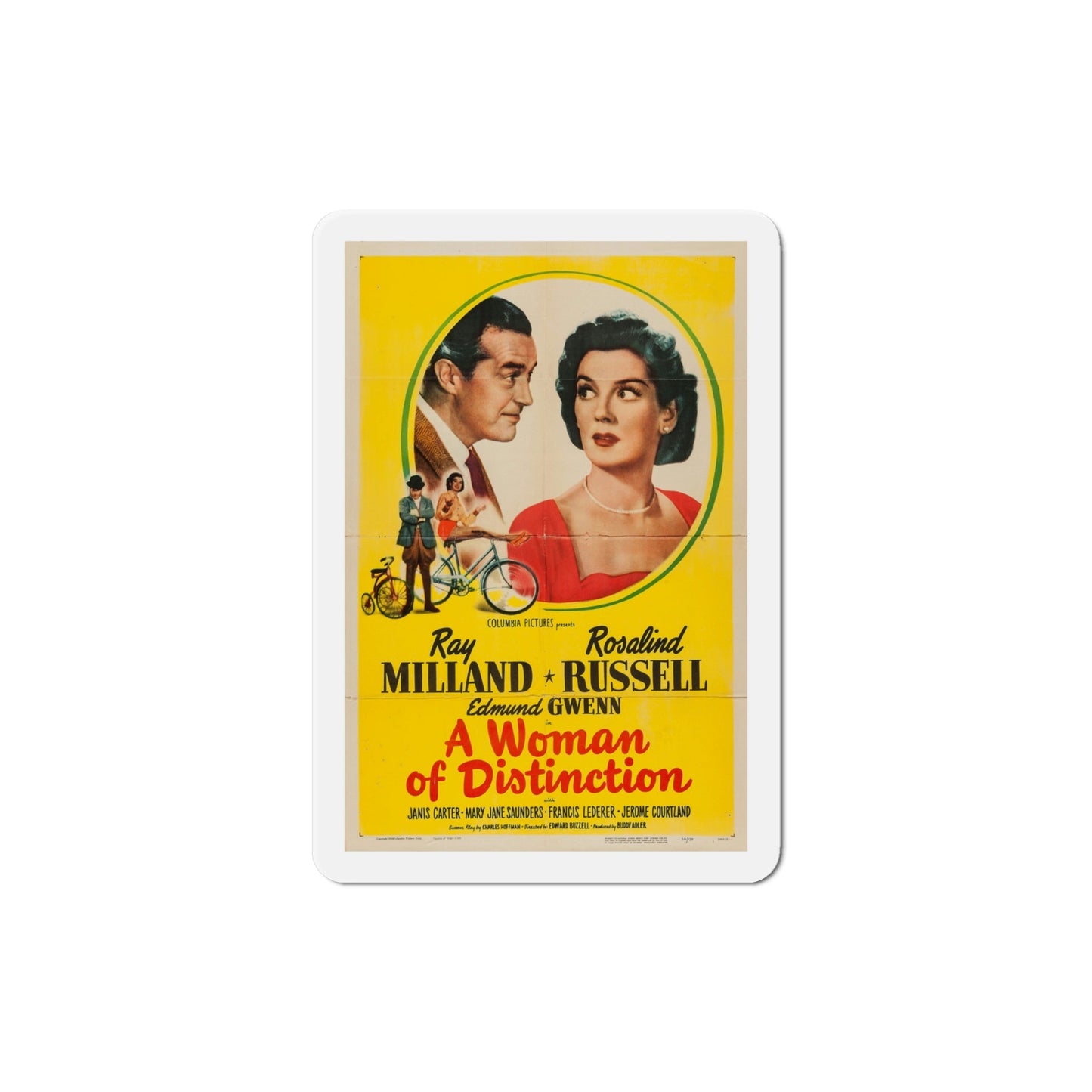 A Woman of Distinction 1950 Movie Poster Die-Cut Magnet-4 Inch-The Sticker Space