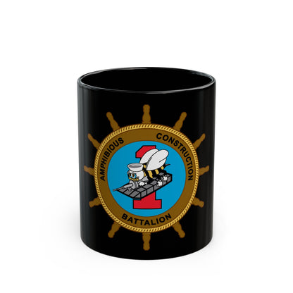 ACB 1 Seabee (U.S. Navy) Black Coffee Mug-11oz-The Sticker Space