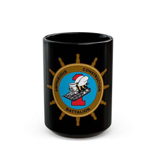ACB 1 Seabee (U.S. Navy) Black Coffee Mug-15oz-The Sticker Space
