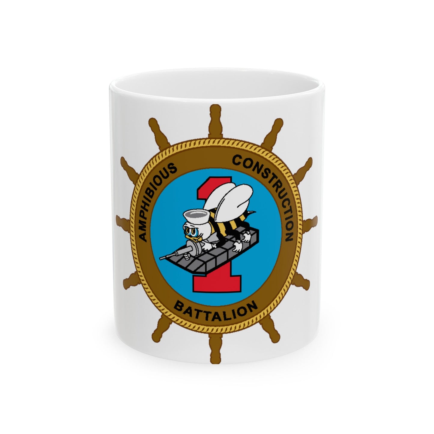 ACB 1 Seabee (U.S. Navy) White Coffee Mug-11oz-The Sticker Space