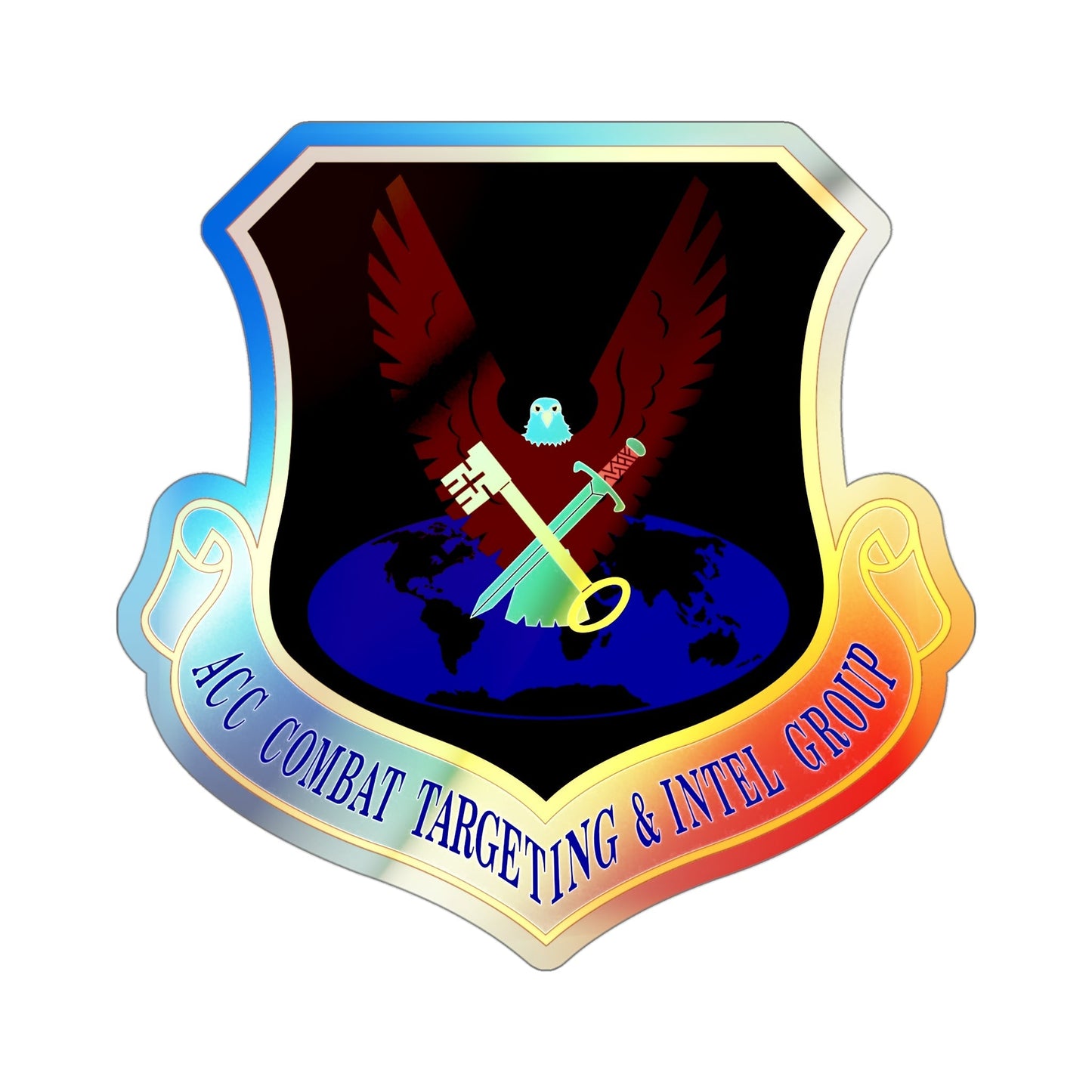 ACC Combat Targeting & Intelligence Group (U.S. Air Force) Holographic STICKER Die-Cut Vinyl Decal-4 Inch-The Sticker Space