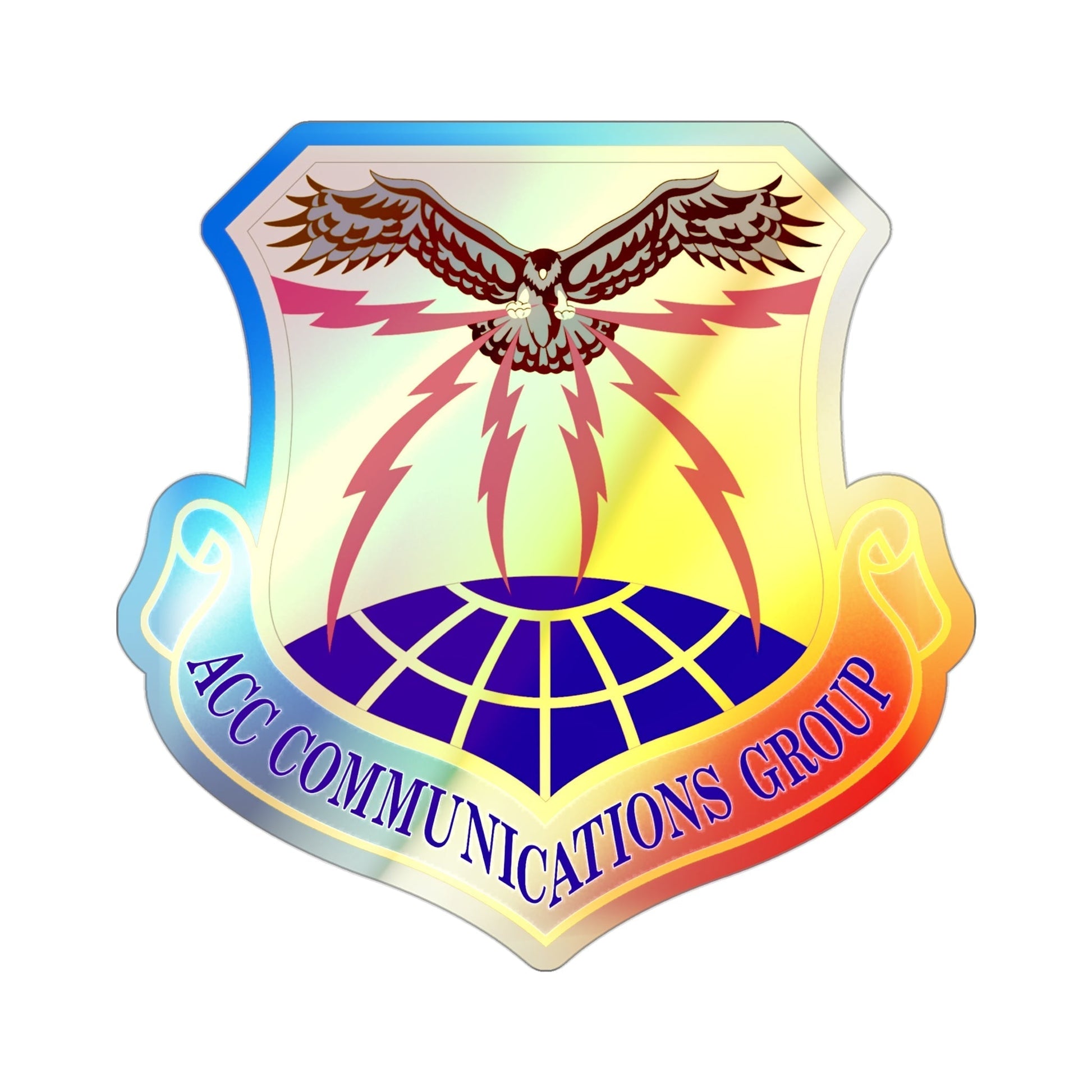 ACC Communications Group (U.S. Air Force) Holographic STICKER Die-Cut Vinyl Decal-3 Inch-The Sticker Space