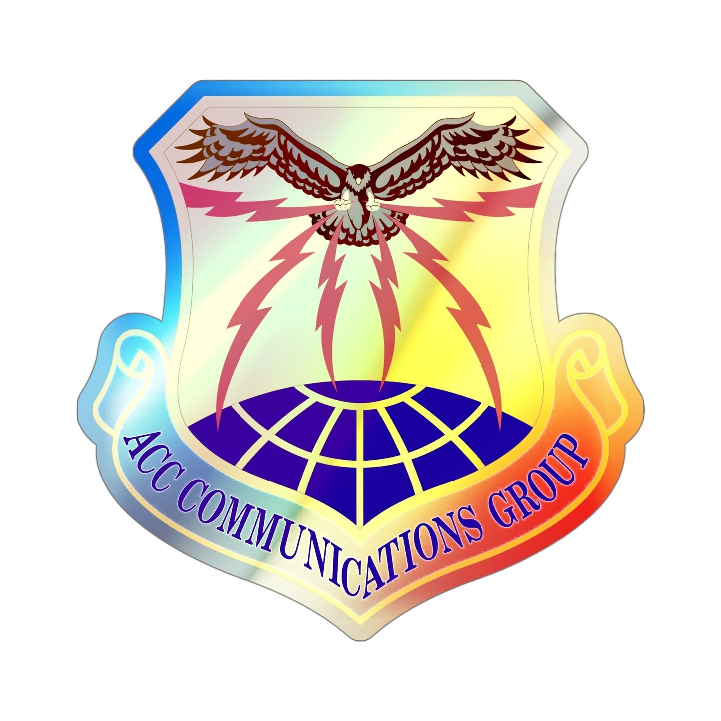 ACC Communications Group (U.S. Air Force) Holographic STICKER Die-Cut Vinyl Decal-4 Inch-The Sticker Space