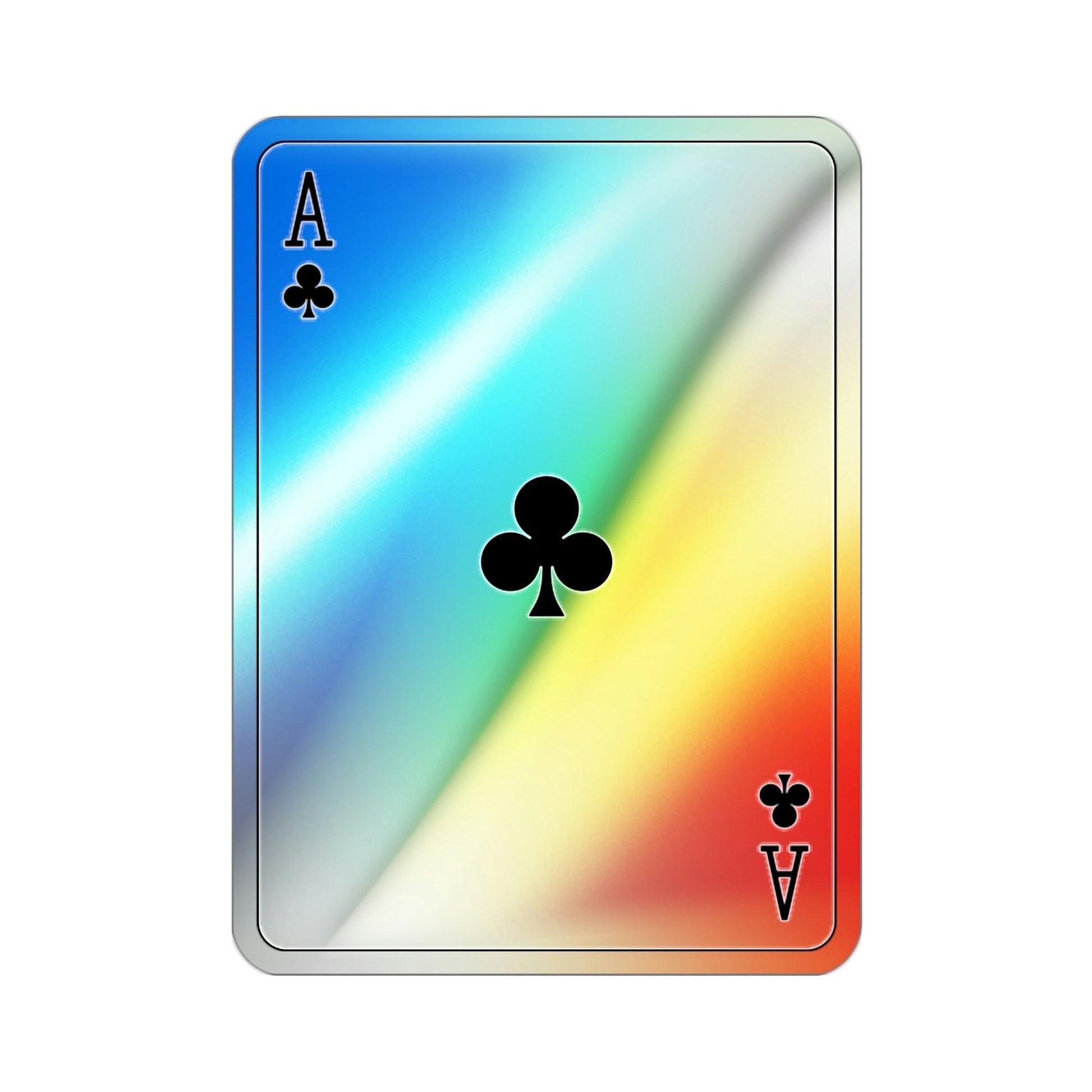 Ace of Clubs Playing Card Holographic STICKER Die-Cut Vinyl Decal-2 Inch-The Sticker Space
