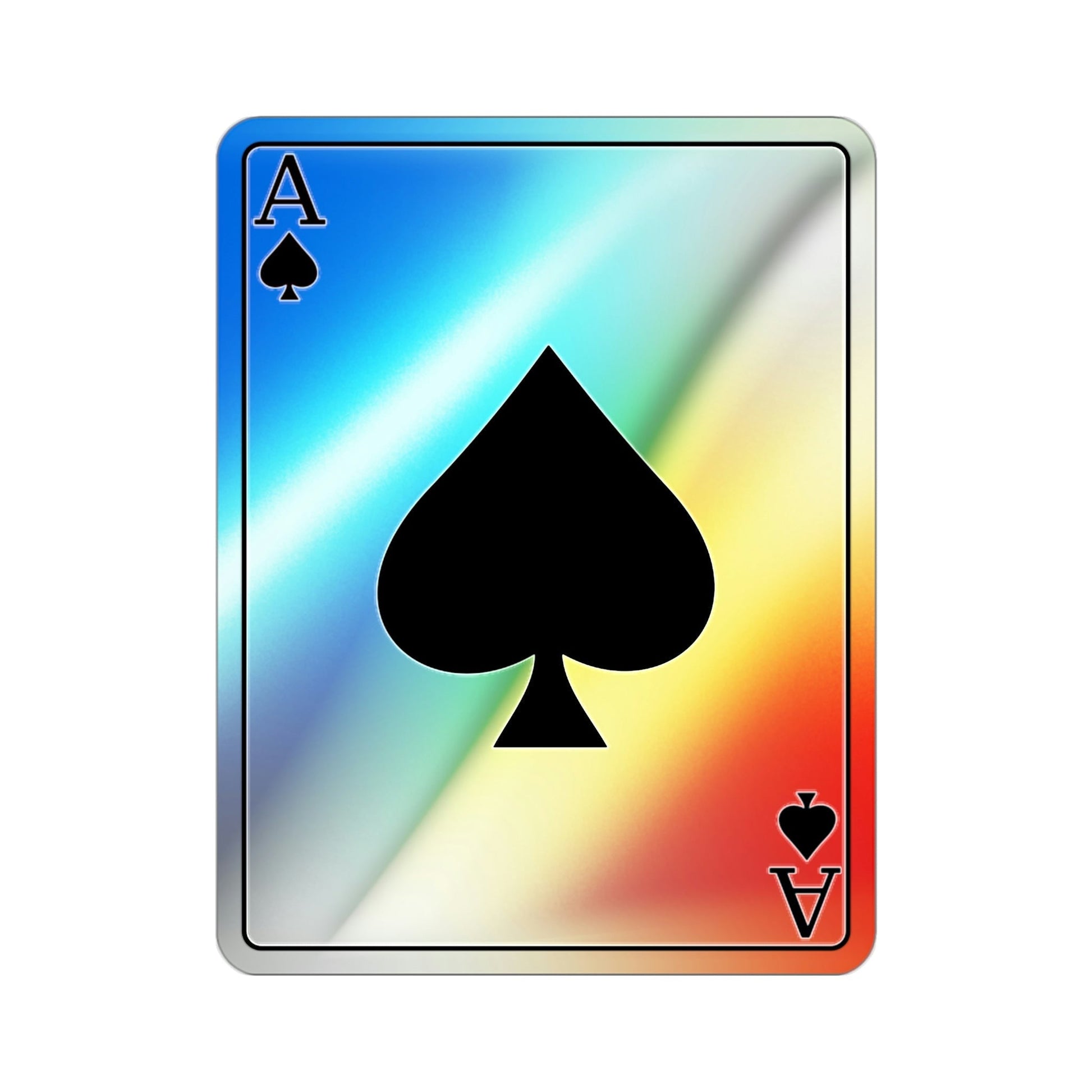 Ace of Spades Playing Card Holographic STICKER Die-Cut Vinyl Decal-2 Inch-The Sticker Space