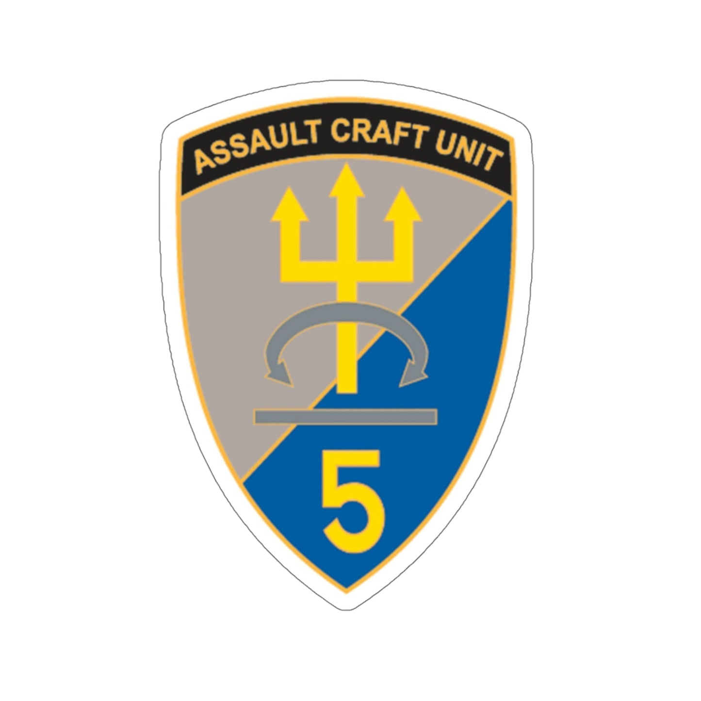 ACU 5 Assault Craft Unit Five (U.S. Navy) STICKER Vinyl Die-Cut Decal-5 Inch-The Sticker Space