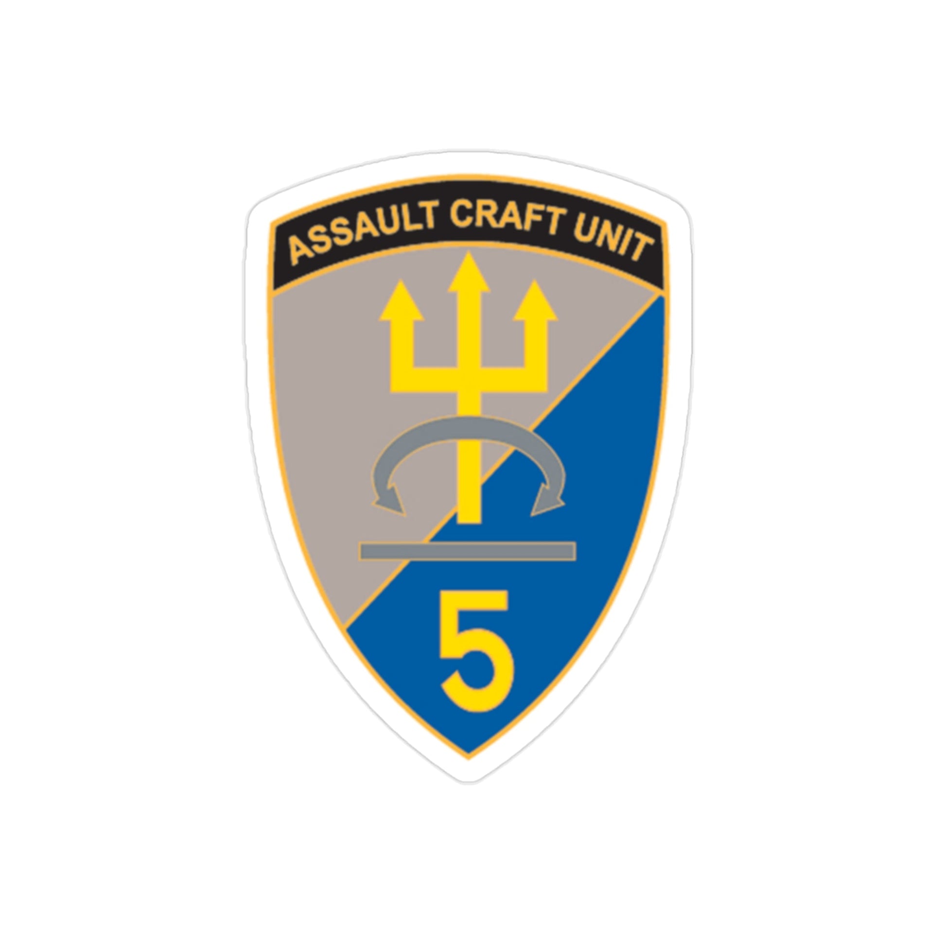ACU 5 Assault Craft Unit Five (U.S. Navy) Transparent STICKER Die-Cut Vinyl Decal-2 Inch-The Sticker Space