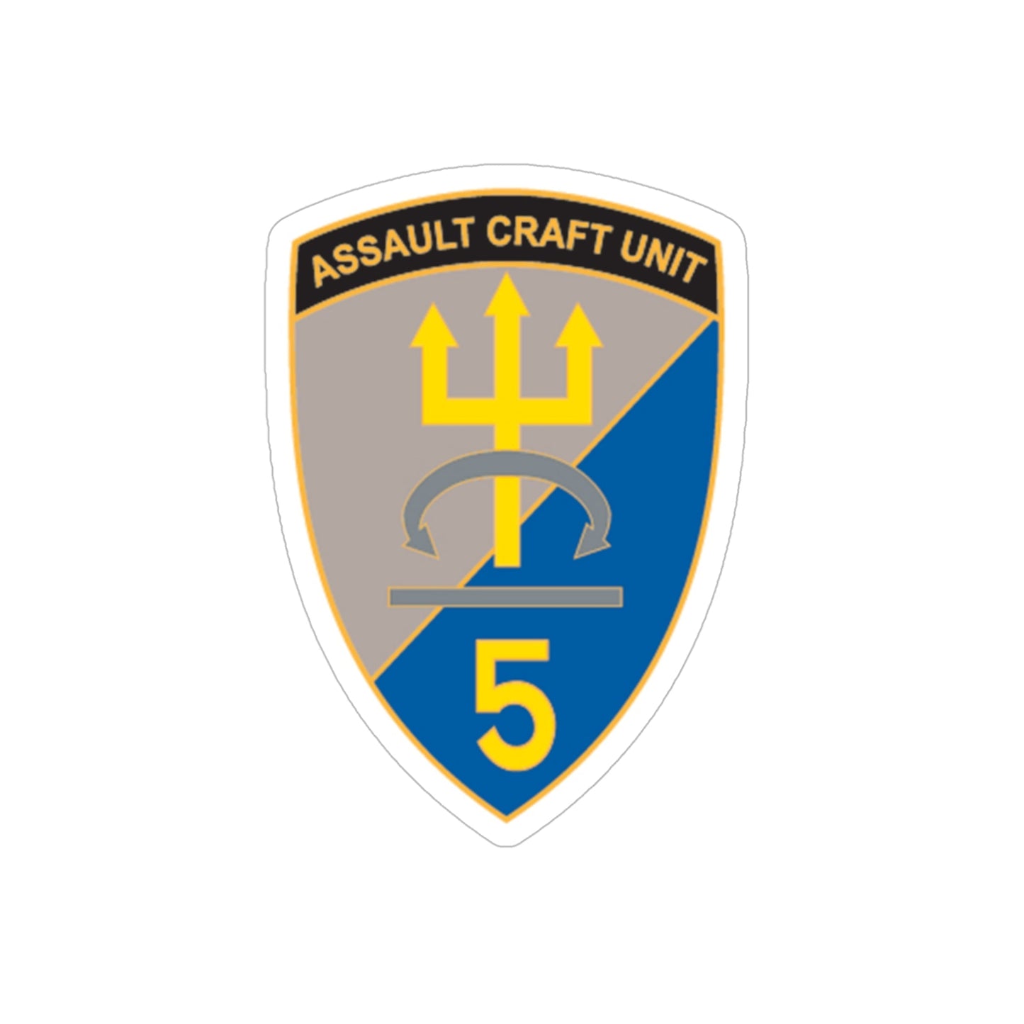 ACU 5 Assault Craft Unit Five (U.S. Navy) Transparent STICKER Die-Cut Vinyl Decal-5 Inch-The Sticker Space
