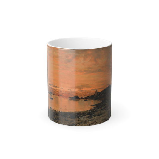 Adelsteen Normann (1848-1918) Kustvy - Oil on canvas supported on panel - Color Changing Mug 11oz-11oz-The Sticker Space