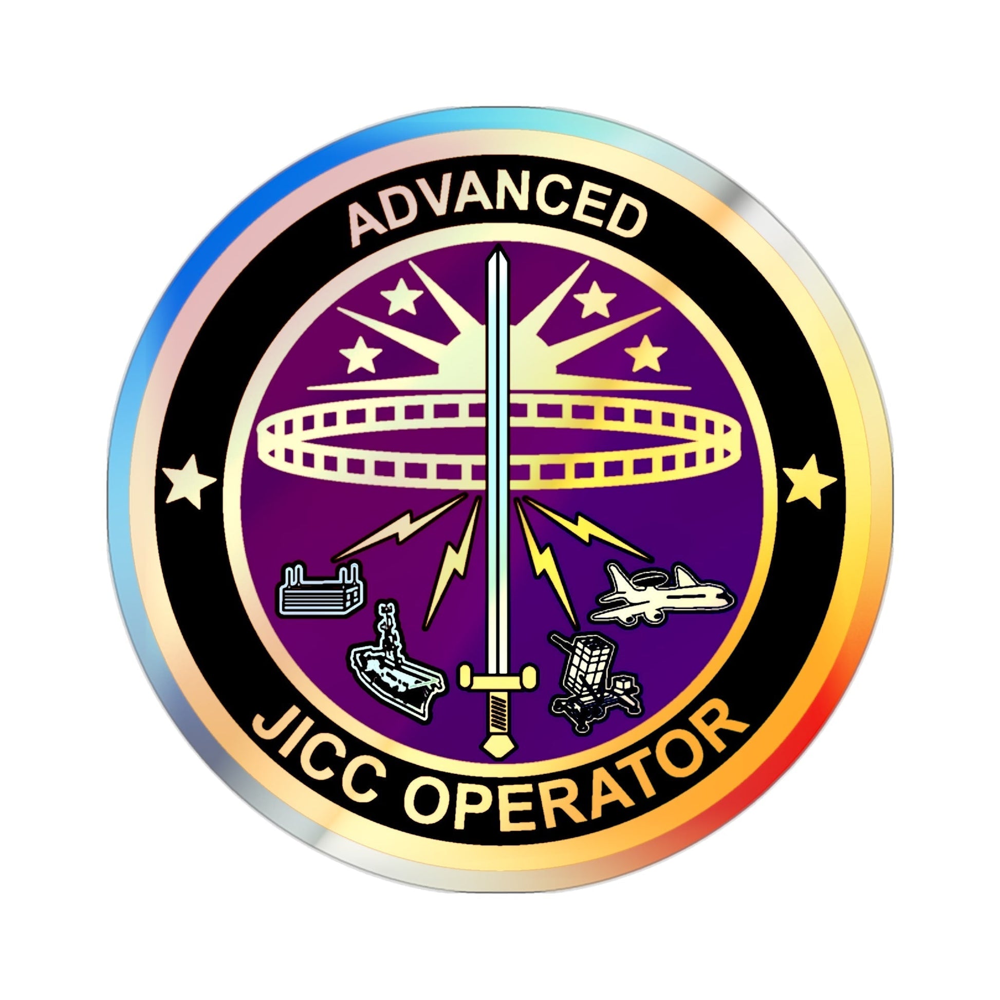Advanced JICC Operator (U.S. Air Force) Holographic STICKER Die-Cut Vinyl Decal-2 Inch-The Sticker Space