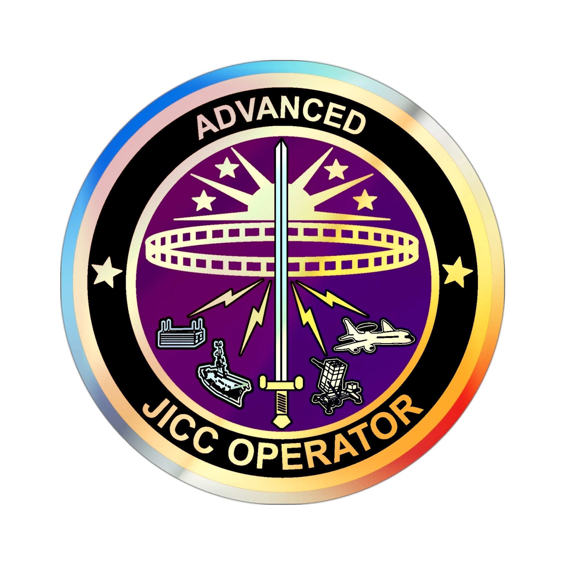 Advanced JICC Operator (U.S. Air Force) Holographic STICKER Die-Cut Vinyl Decal-3 Inch-The Sticker Space