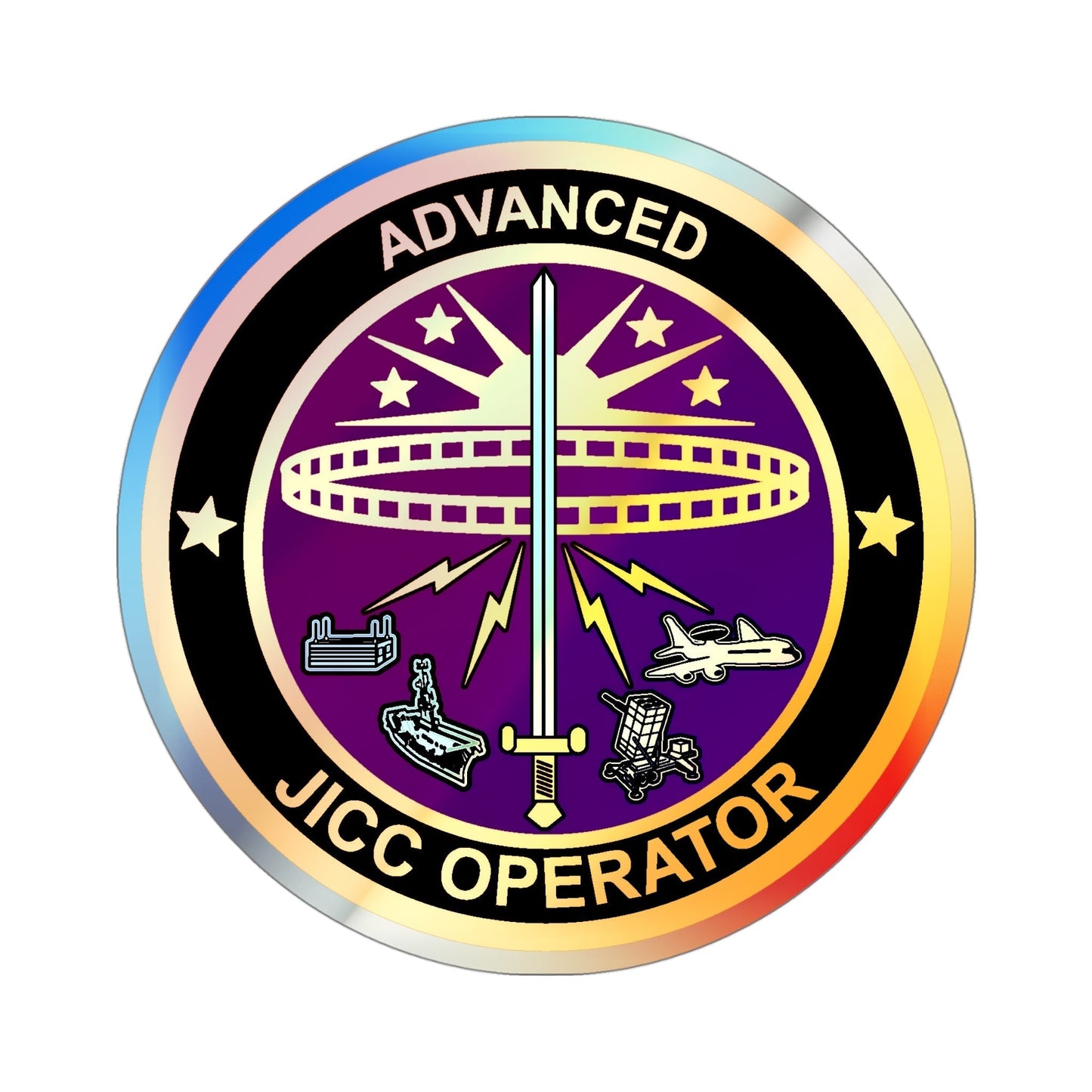 Advanced JICC Operator (U.S. Air Force) Holographic STICKER Die-Cut Vinyl Decal-4 Inch-The Sticker Space