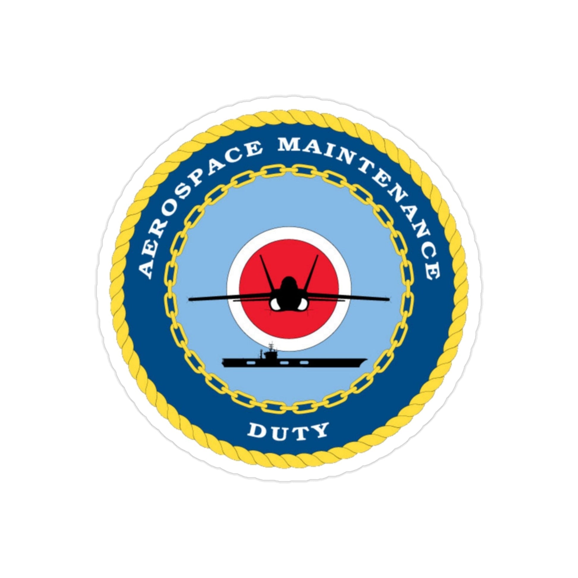 Aerospace Maintenance Duty (U.S. Navy) Transparent STICKER Die-Cut Vinyl Decal-2 Inch-The Sticker Space