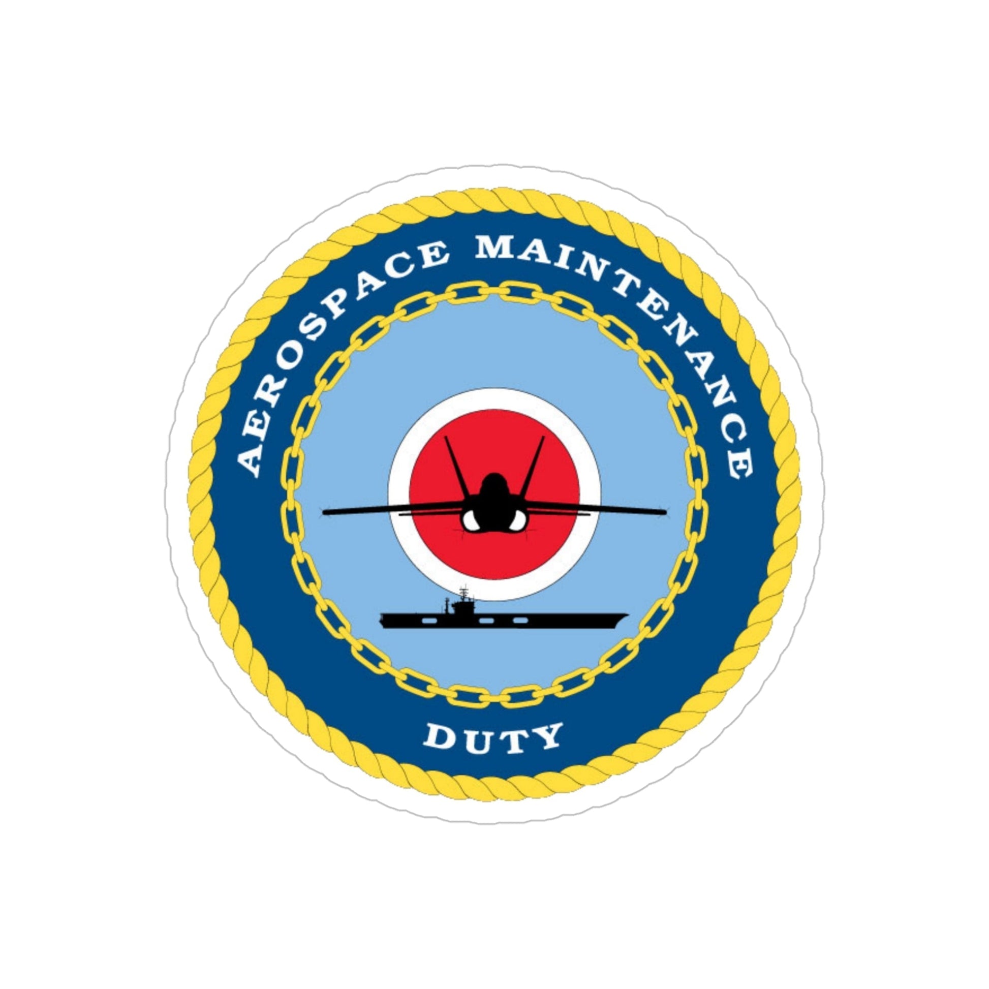 Aerospace Maintenance Duty (U.S. Navy) Transparent STICKER Die-Cut Vinyl Decal-4 Inch-The Sticker Space