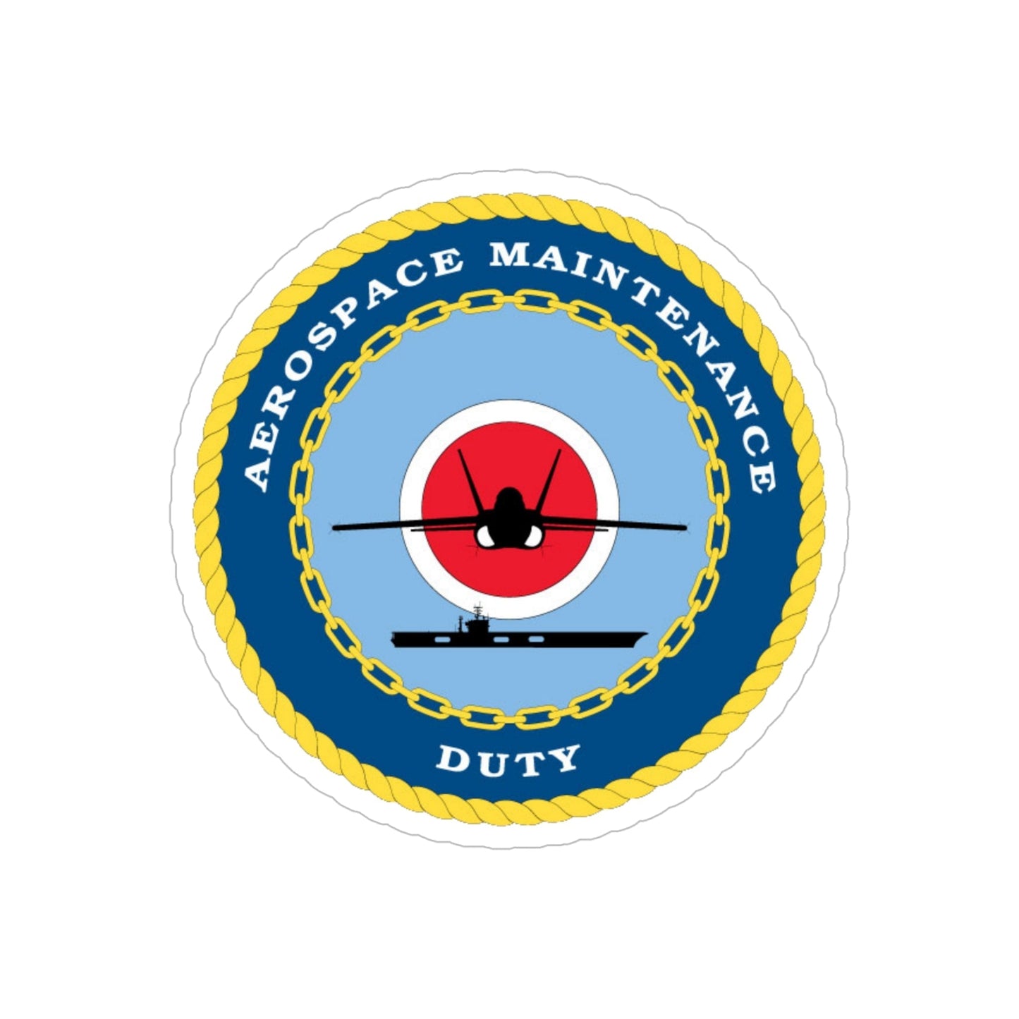 Aerospace Maintenance Duty (U.S. Navy) Transparent STICKER Die-Cut Vinyl Decal-5 Inch-The Sticker Space