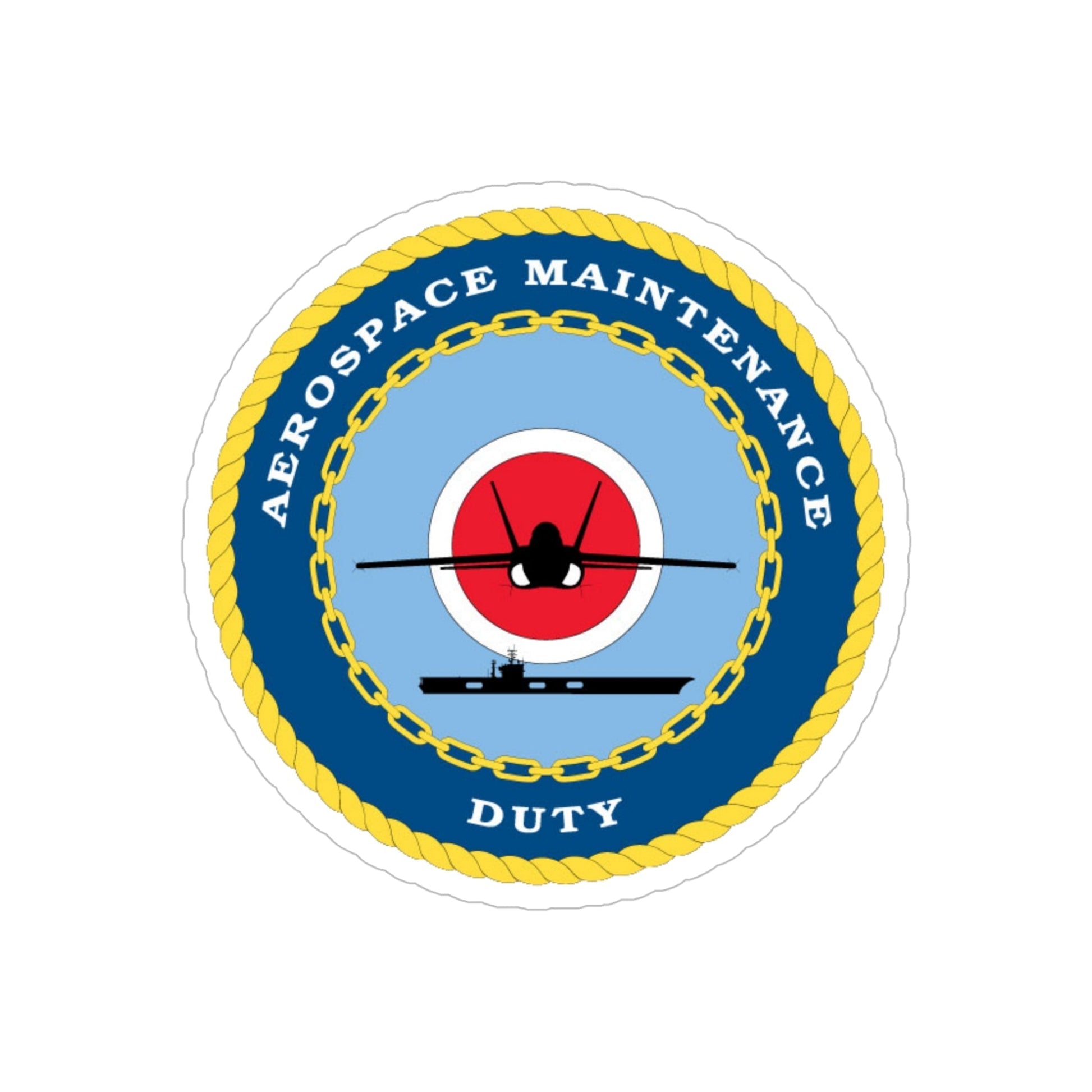 Aerospace Maintenance Duty (U.S. Navy) Transparent STICKER Die-Cut Vinyl Decal-5 Inch-The Sticker Space