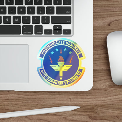 AETC Computer Systems Squadron (U.S. Air Force) Holographic STICKER Die-Cut Vinyl Decal-The Sticker Space