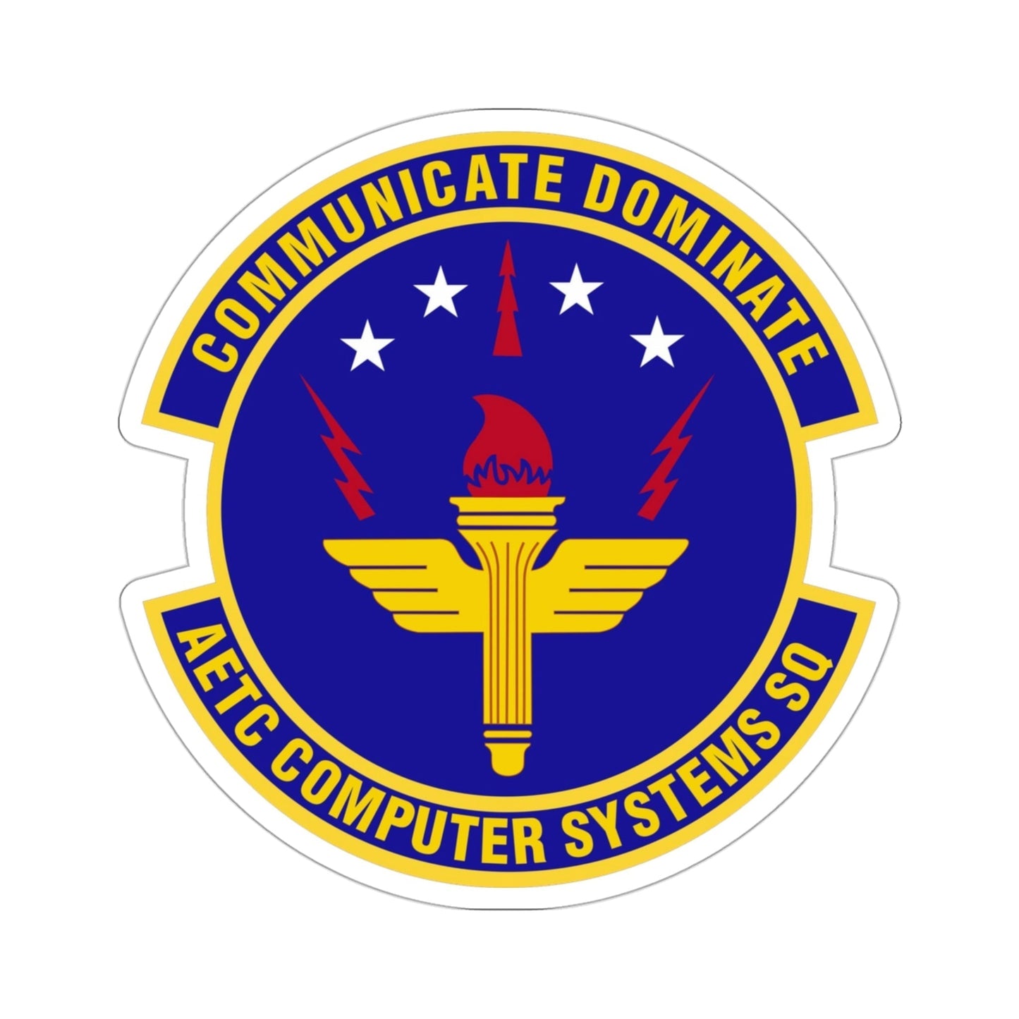 AETC Computer Systems Squadron (U.S. Air Force) STICKER Vinyl Die-Cut Decal-3 Inch-The Sticker Space