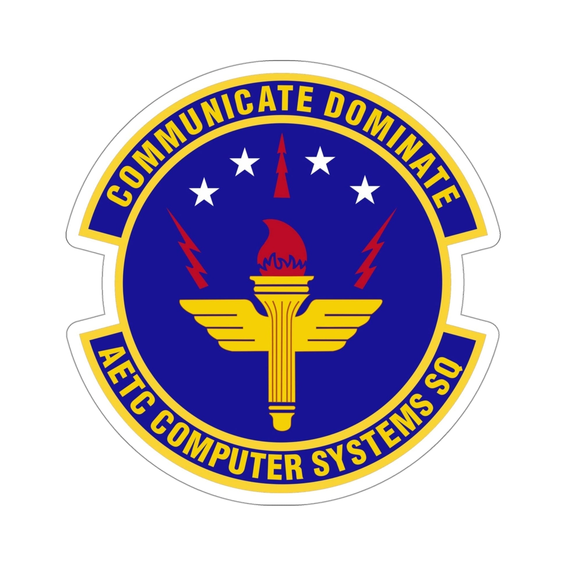 AETC Computer Systems Squadron (U.S. Air Force) STICKER Vinyl Die-Cut Decal-4 Inch-The Sticker Space