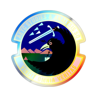 AETC Studies & Analysis Squadron (U.S. Air Force) Holographic STICKER Die-Cut Vinyl Decal-2 Inch-The Sticker Space