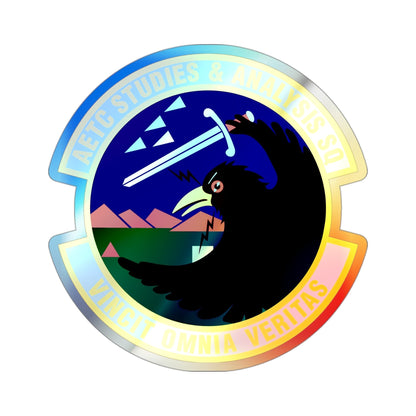 AETC Studies & Analysis Squadron (U.S. Air Force) Holographic STICKER Die-Cut Vinyl Decal-3 Inch-The Sticker Space