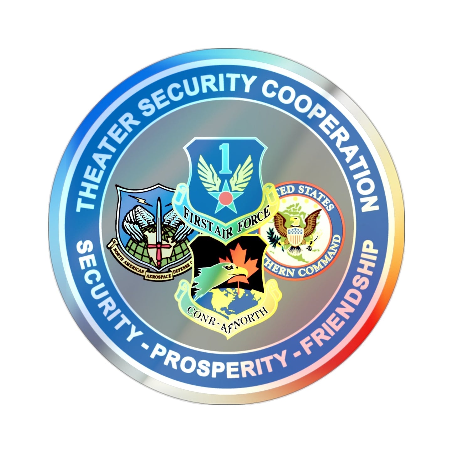 AF North TSC Theater Security Cooperation (U.S. Air Force) Holographic STICKER Die-Cut Vinyl Decal-2 Inch-The Sticker Space
