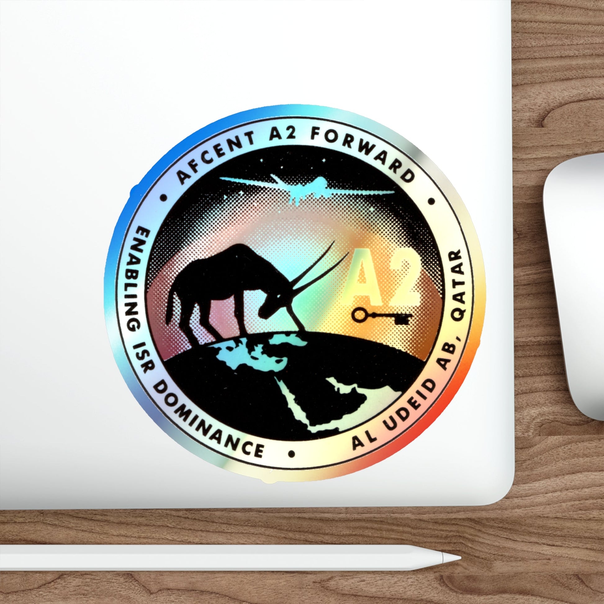 AFCENT A2 Forward (U.S. Air Force) Holographic STICKER Die-Cut Vinyl Decal-The Sticker Space