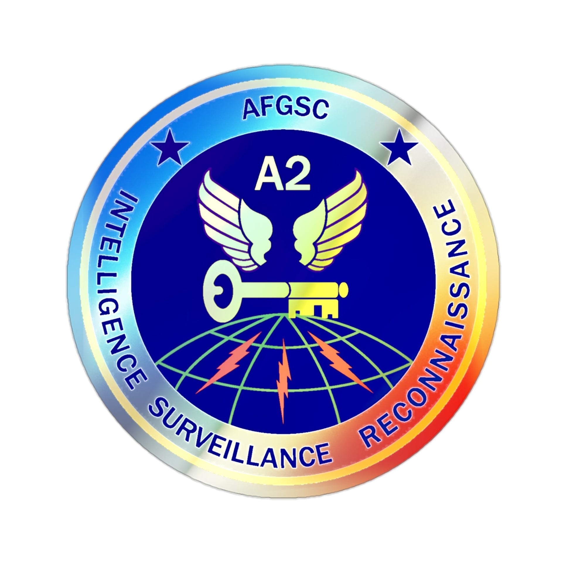 AFGSC A2 (U.S. Air Force) Holographic STICKER Die-Cut Vinyl Decal-2 Inch-The Sticker Space