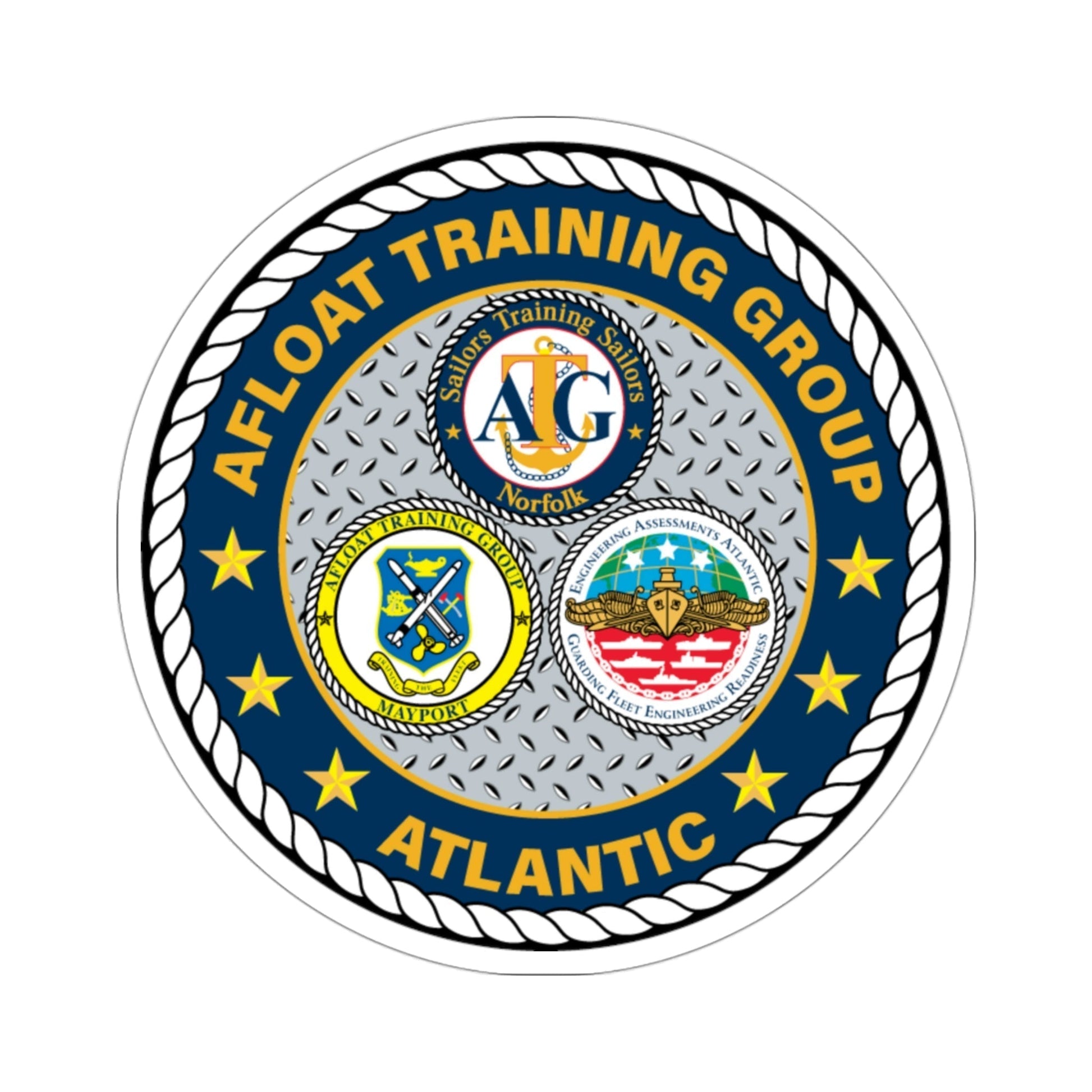 Afloat Training Group Atlantic (U.S. Navy) STICKER Vinyl Die-Cut Decal-3 Inch-The Sticker Space