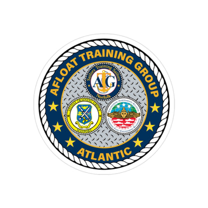 Afloat Training Group Atlantic (U.S. Navy) Transparent STICKER Die-Cut Vinyl Decal-2 Inch-The Sticker Space