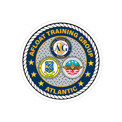 Afloat Training Group Atlantic (U.S. Navy) Transparent STICKER Die-Cut Vinyl Decal-6 Inch-The Sticker Space